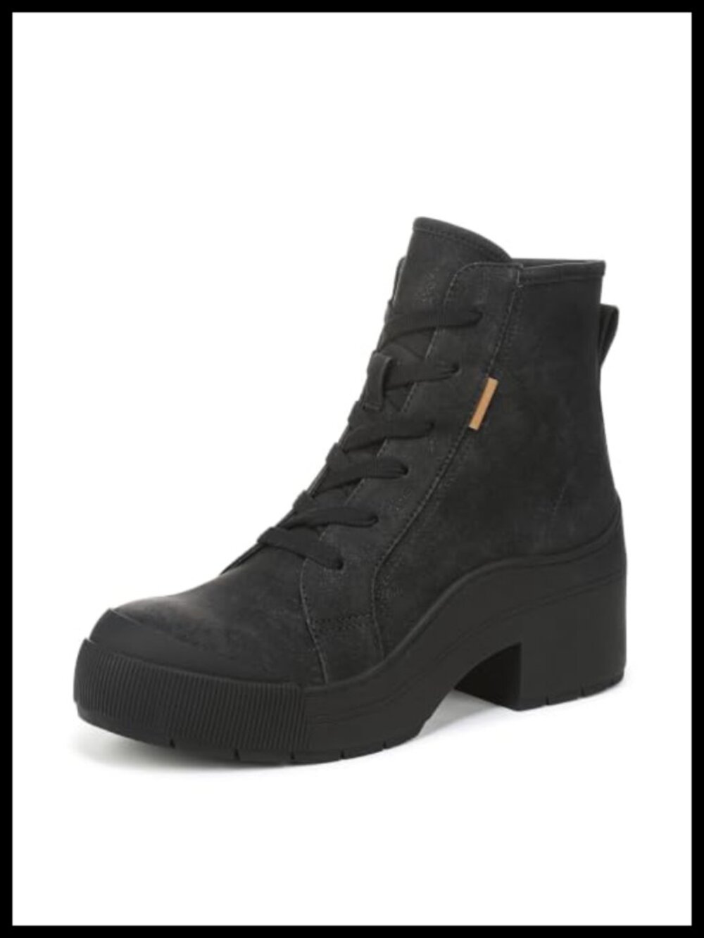 Dr. Scholl's Lace Up Ankle Boots Faux Leather Platform